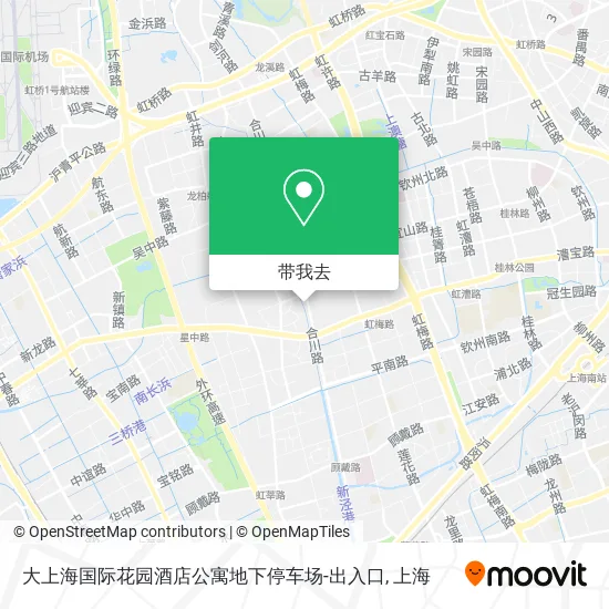 大上海国际花园酒店公寓地下停车场-出入口地图