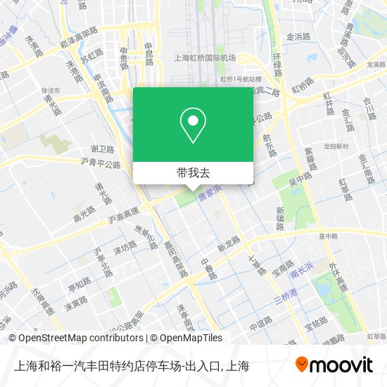 上海和裕一汽丰田特约店停车场-出入口地图