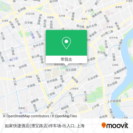 如家快捷酒店(漕宝路店)停车场-出入口地图