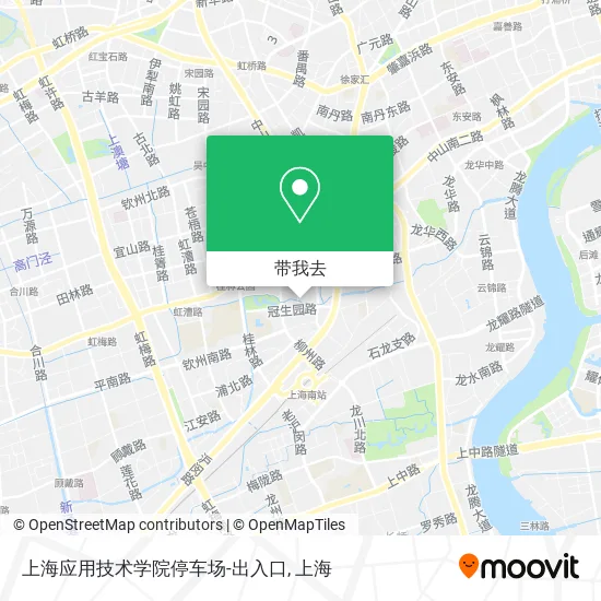 上海应用技术学院停车场-出入口地图