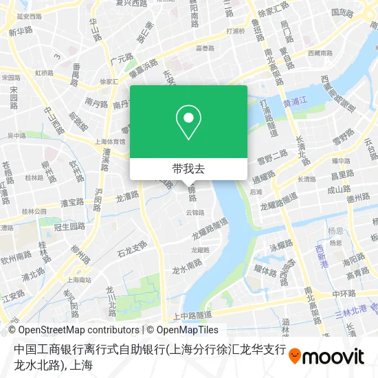中国工商银行离行式自助银行(上海分行徐汇龙华支行龙水北路)地图
