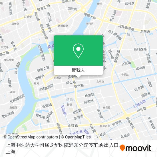 上海中医药大学附属龙华医院浦东分院停车场-出入口地图