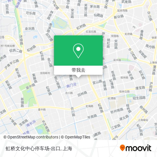 虹桥文化中心停车场-出口地图