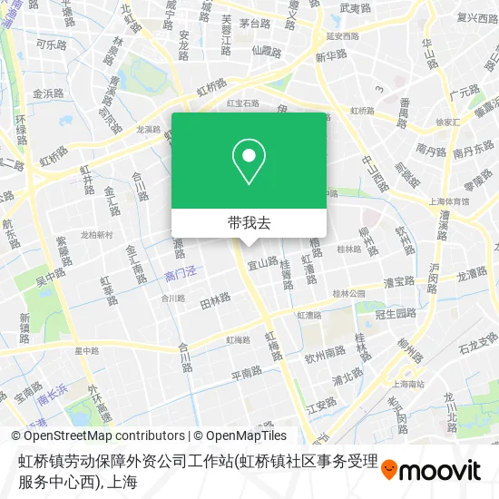 虹桥镇劳动保障外资公司工作站(虹桥镇社区事务受理服务中心西)地图