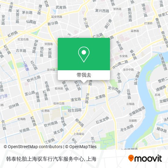 韩泰轮胎上海驭车行汽车服务中心地图