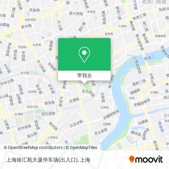 上海徐汇苑大厦停车场(出入口)地图