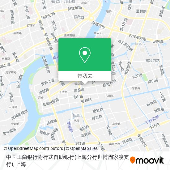 中国工商银行附行式自助银行(上海分行世博周家渡支行)地图