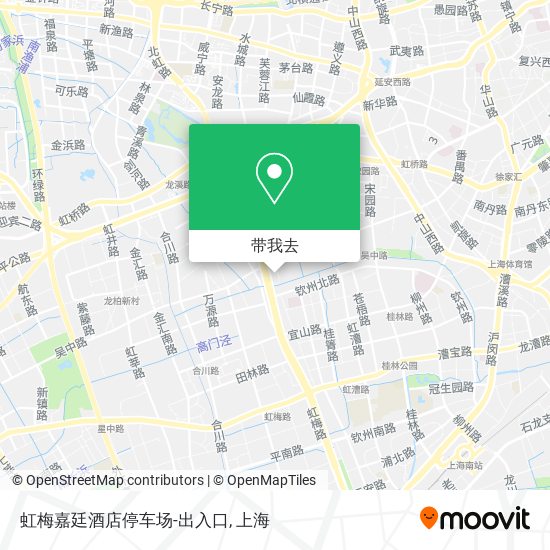 虹梅嘉廷酒店停车场-出入口地图