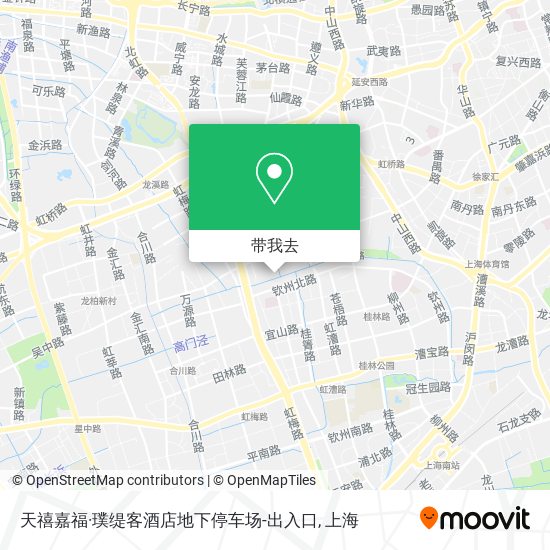 天禧嘉福·璞缇客酒店地下停车场-出入口地图