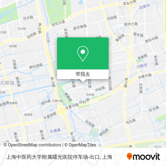 上海中医药大学附属曙光医院停车场-出口地图