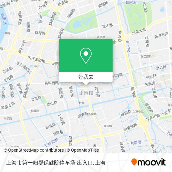 上海市第一妇婴保健院停车场-出入口地图