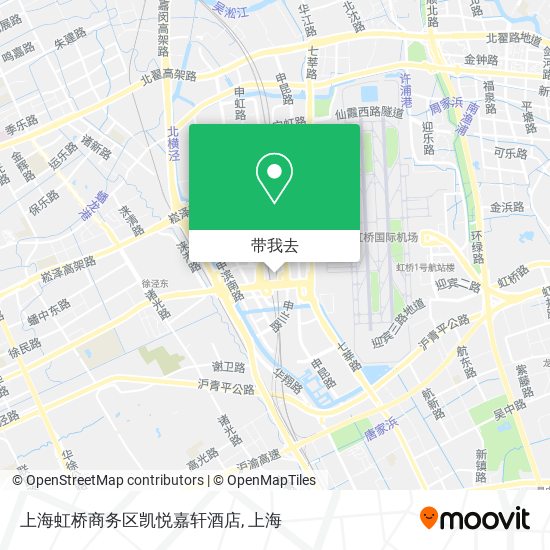 上海虹桥商务区凯悦嘉轩酒店地图