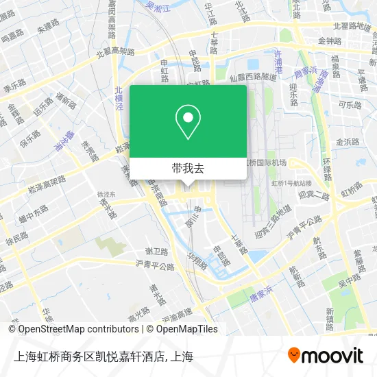 上海虹桥商务区凯悦嘉轩酒店地图