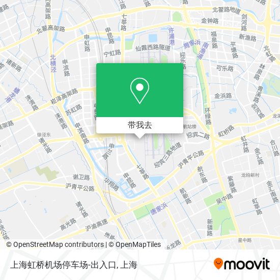 上海虹桥机场停车场-出入口地图
