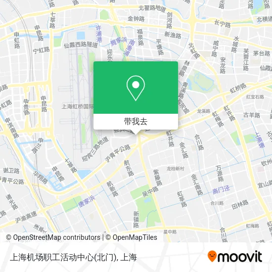 上海机场职工活动中心(北门)地图