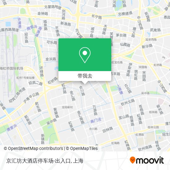京汇坊大酒店停车场-出入口地图