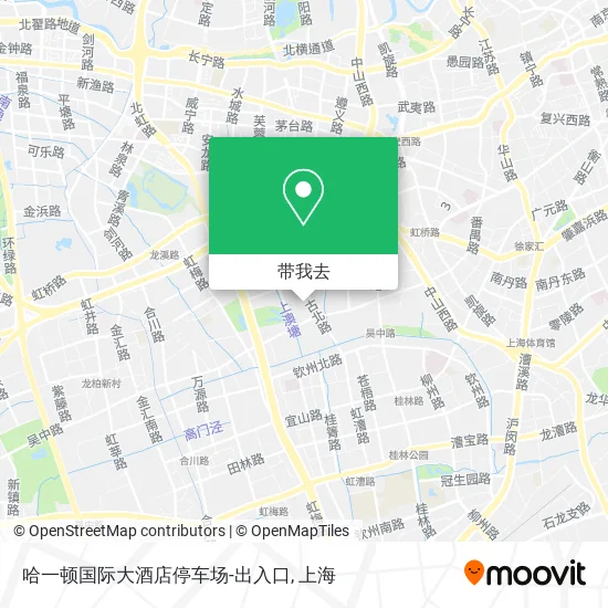 哈一顿国际大酒店停车场-出入口地图