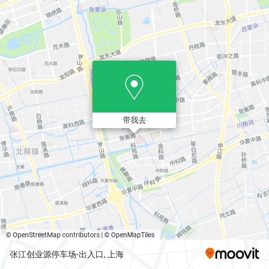 张江创业源停车场-出入口地图