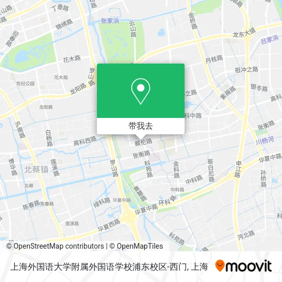 上海外国语大学附属外国语学校浦东校区-西门地图