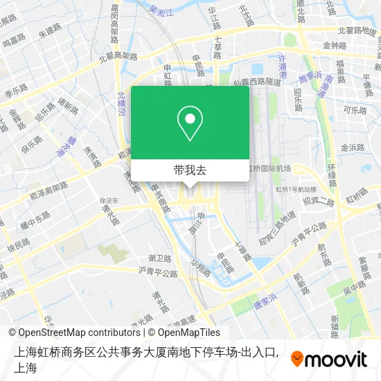上海虹桥商务区公共事务大厦南地下停车场-出入口地图