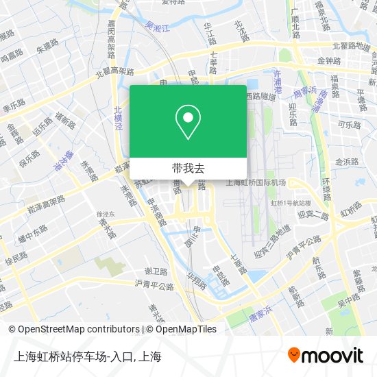 上海虹桥站停车场-入口地图