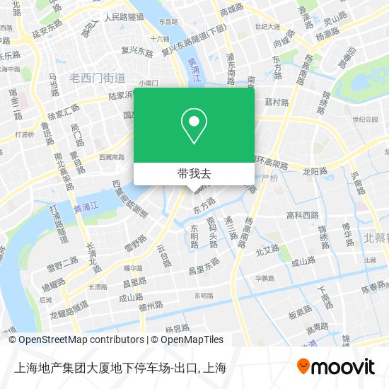 上海地产集团大厦地下停车场-出口地图