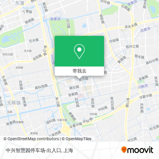 中兴智慧园停车场-出入口地图