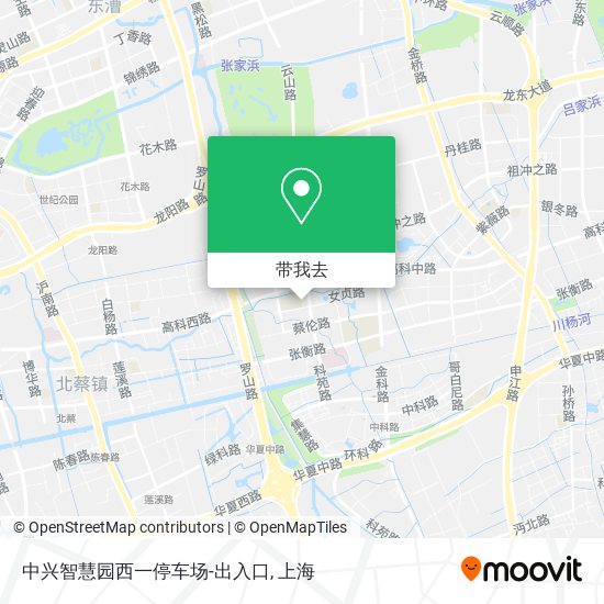 中兴智慧园西一停车场-出入口地图