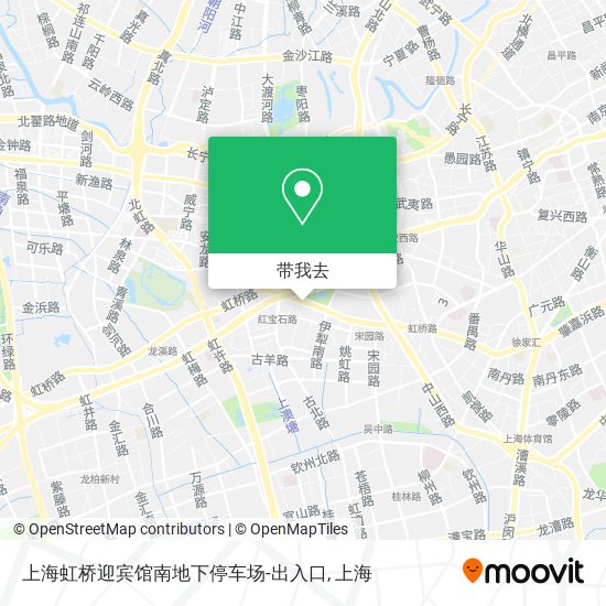 上海虹桥迎宾馆南地下停车场-出入口地图