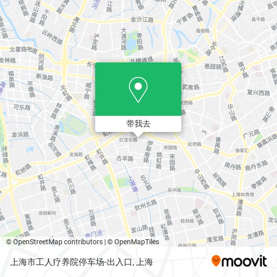 上海市工人疗养院停车场-出入口地图