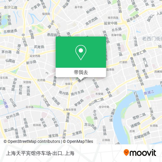 上海天平宾馆停车场-出口地图