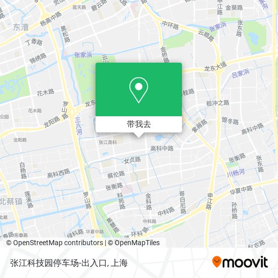 张江科技园停车场-出入口地图