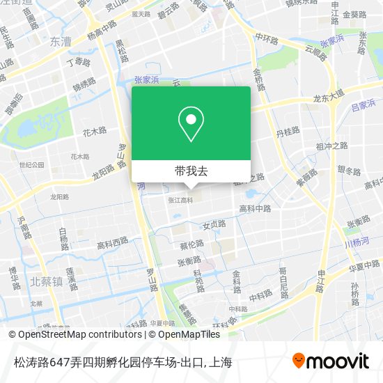 松涛路647弄四期孵化园停车场-出口地图