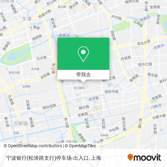 宁波银行(松涛路支行)停车场-出入口地图