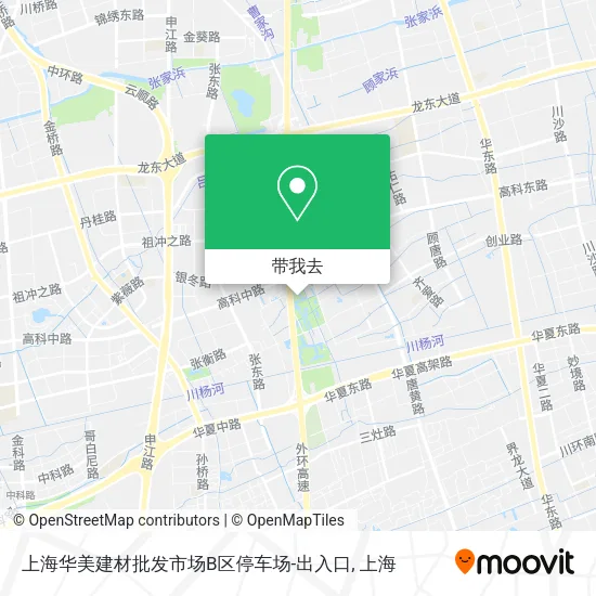 上海华美建材批发市场B区停车场-出入口地图