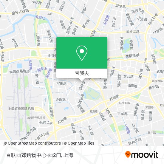 百联西郊购物中心-西2门地图
