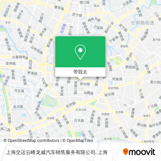 上海交运云峰龙威汽车销售服务有限公司地图