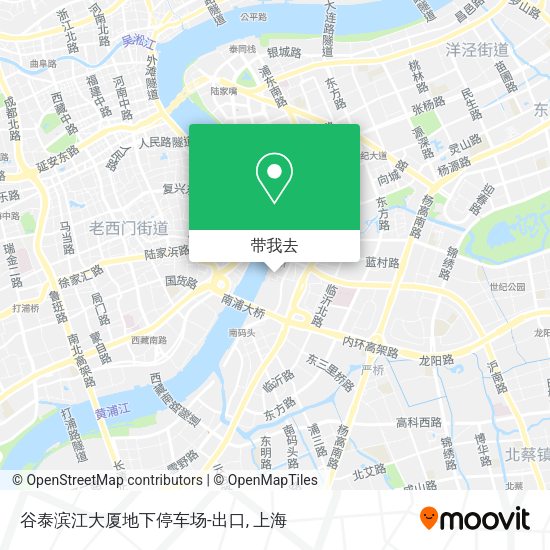谷泰滨江大厦地下停车场-出口地图
