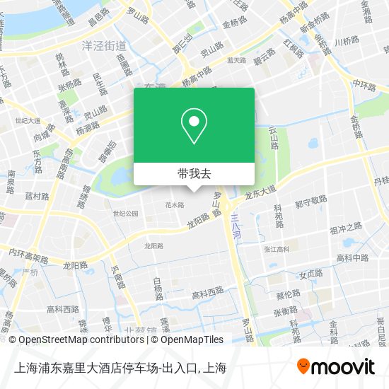 上海浦东嘉里大酒店停车场-出入口地图