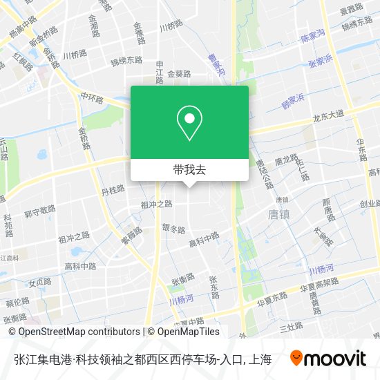 张江集电港·科技领袖之都西区西停车场-入口地图