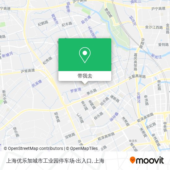 上海优乐加城市工业园停车场-出入口地图