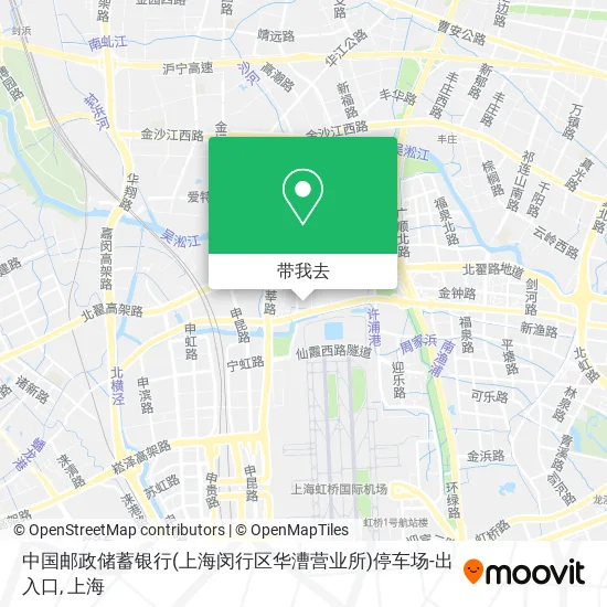 中国邮政储蓄银行(上海闵行区华漕营业所)停车场-出入口地图