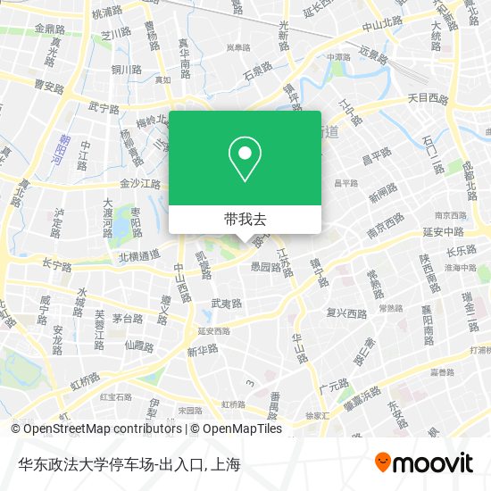 华东政法大学停车场-出入口地图