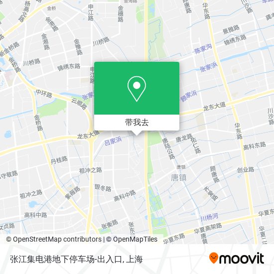 张江集电港地下停车场-出入口地图