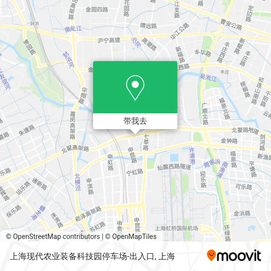 上海现代农业装备科技园停车场-出入口地图