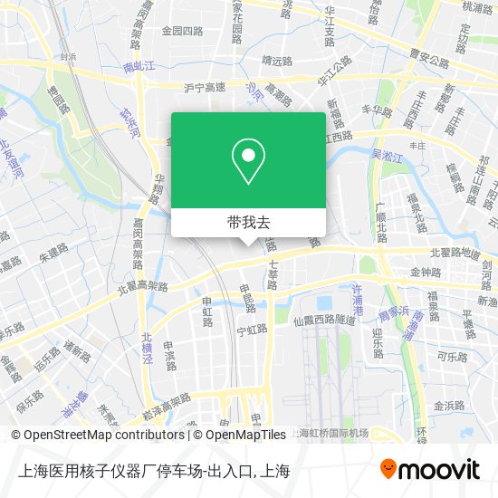 上海医用核子仪器厂停车场-出入口地图