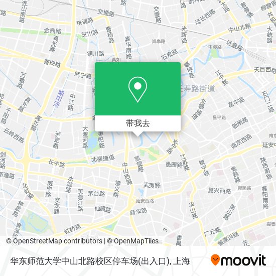 华东师范大学中山北路校区停车场(出入口)地图