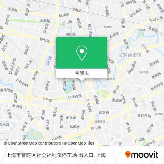 上海市普陀区社会福利院停车场-出入口地图