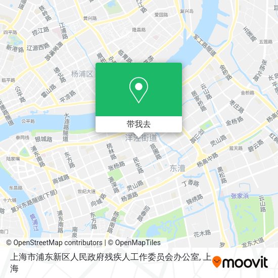 上海市浦东新区人民政府残疾人工作委员会办公室地图