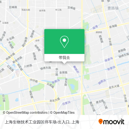 上海生物技术工业园区停车场-出入口地图